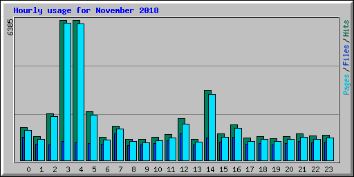 Hourly usage for November 2018