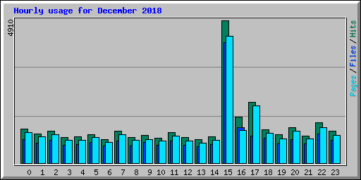 Hourly usage for December 2018