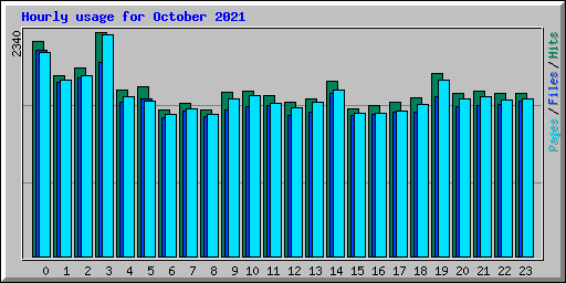 Hourly usage for October 2021